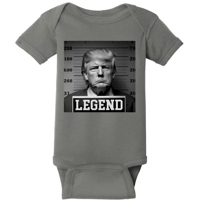 Donald Trump Mugshot Legend Baby Bodysuit