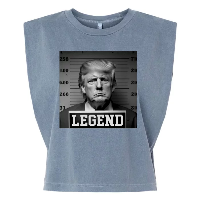 Donald Trump Mugshot Legend Garment-Dyed Women's Muscle Tee