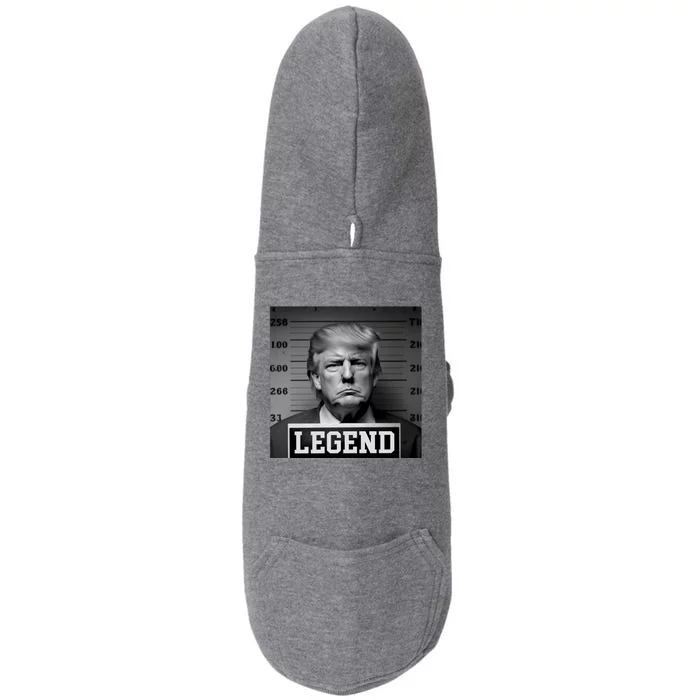 Donald Trump Mugshot Legend Doggie 3-End Fleece Hoodie