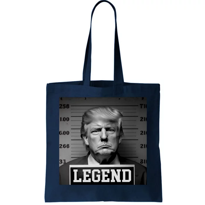 Donald Trump Mugshot Legend Tote Bag