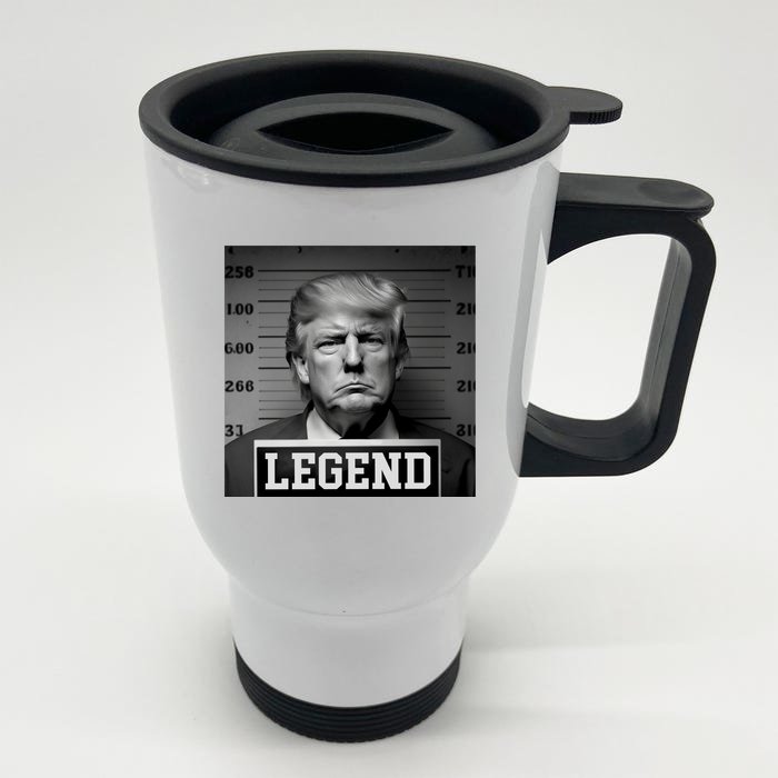 Donald Trump Mugshot Legend Front & Back Stainless Steel Travel Mug