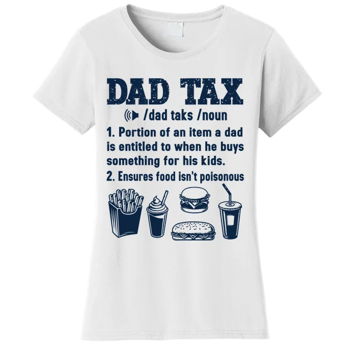 Dad Tax Making Sure Its Not Poiso Fathers Day Dad Joke Women's T-Shirt