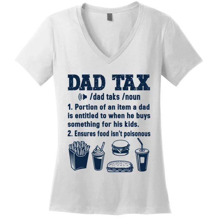 Dad Tax Making Sure Its Not Poiso Fathers Day Dad Joke Women's V-Neck T-Shirt