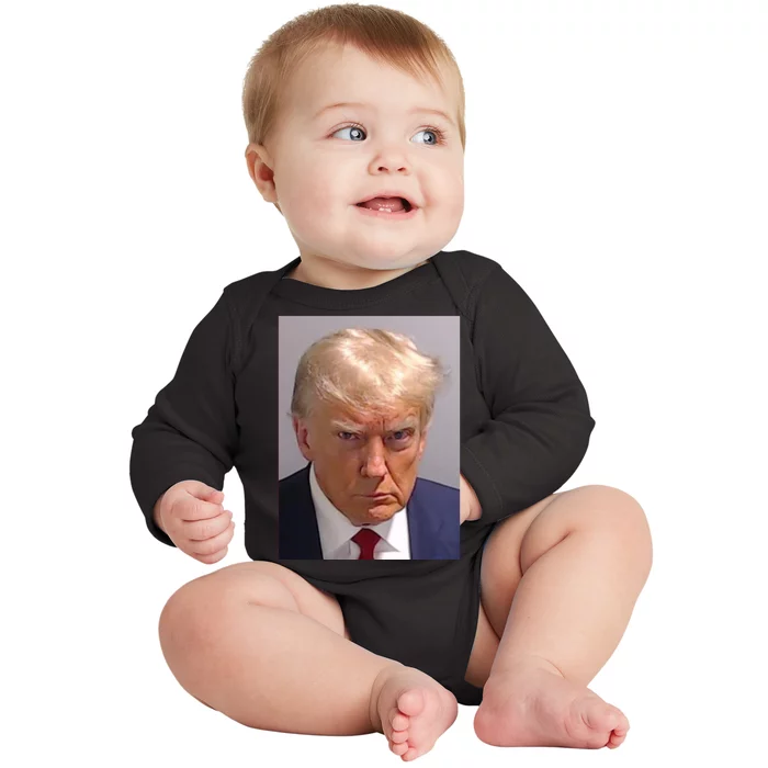 Donald Trump Mugshot Trump 2024 Baby Long Sleeve Bodysuit