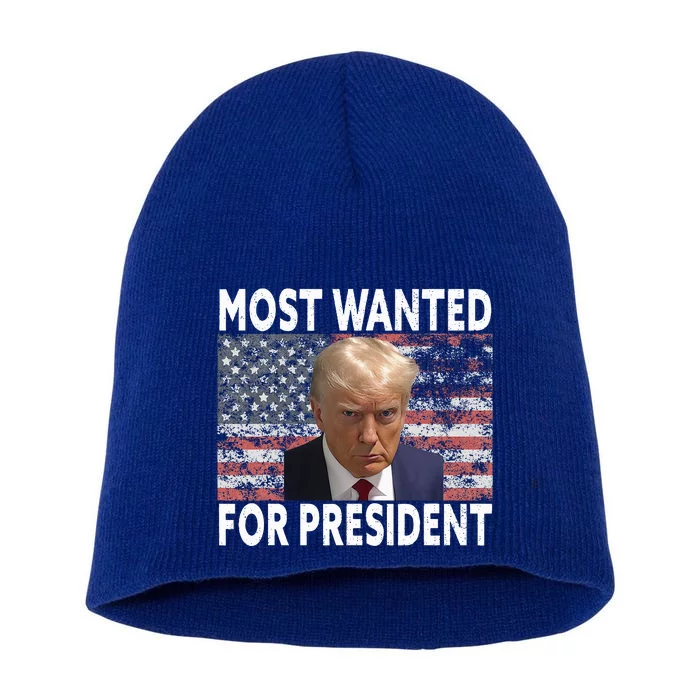 Donald Trump Most Wanted For President 2024 Short Acrylic Beanie