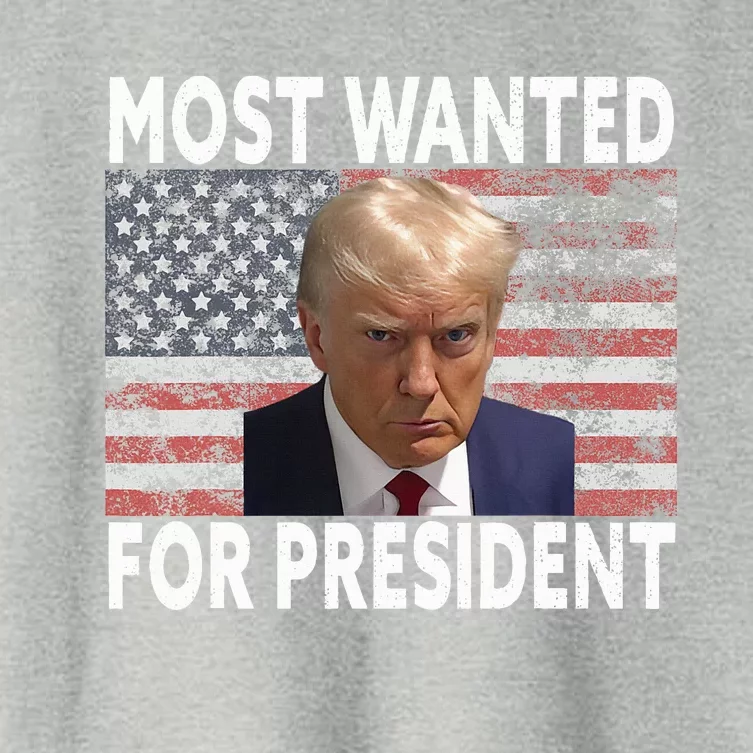 Donald Trump Most Wanted For President 2024 Women's Crop Top Tee