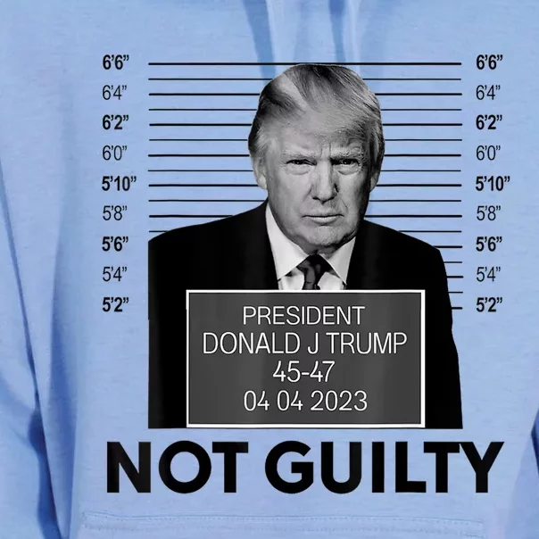 Donald Trump Mugshot Not Guilty Trump Supporter Unisex Surf Hoodie