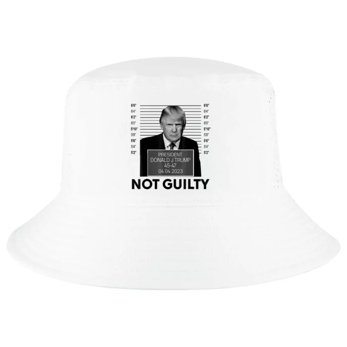 Donald Trump Mugshot Not Guilty Trump Supporter Cool Comfort Performance Bucket Hat