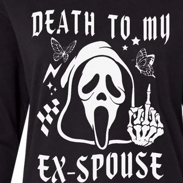 Death To My Exspouse Newly Divorce Status Ex Marriage Life Womens Cotton Relaxed Long Sleeve T-Shirt