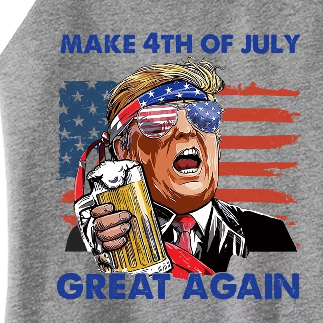 Donald Trump Make 4th Of July Great Again Patriotic Us Flag Gift Women’s Perfect Tri Rocker Tank