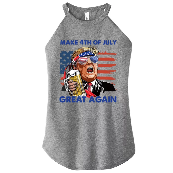 Donald Trump Make 4th Of July Great Again Patriotic Us Flag Gift Women’s Perfect Tri Rocker Tank