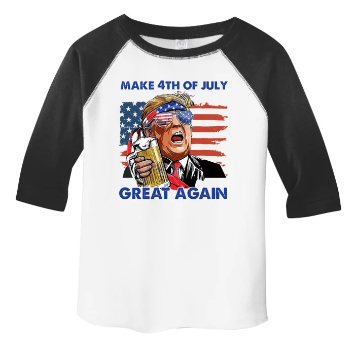 Donald Trump Make 4th Of July Great Again Patriotic Us Flag Gift Toddler Fine Jersey T-Shirt