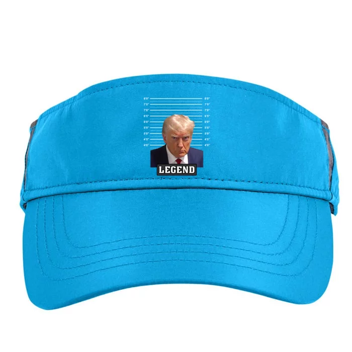 Donald Trump Mug Shot Legend Pro Trump 2024 Gift Adult Drive Performance Visor