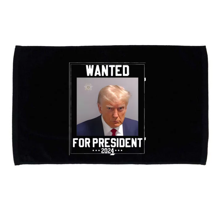 Donald Trump Mugshot Wanted For President 2024 Microfiber Hand Towel