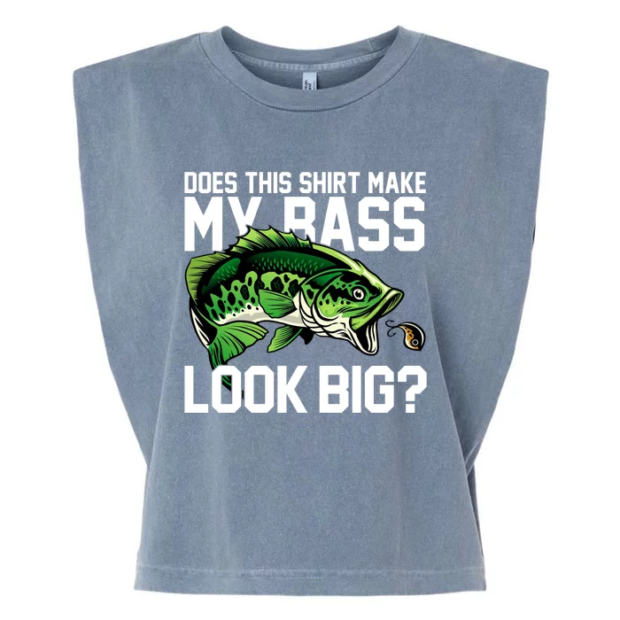 Does This Make My Bass Look Big Funny Fishing Garment-Dyed Women's Muscle Tee