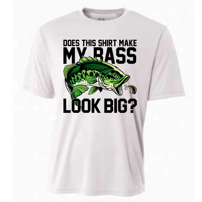 Does This Make My Bass Look Big Funny Fishing Cooling Performance Crew T-Shirt