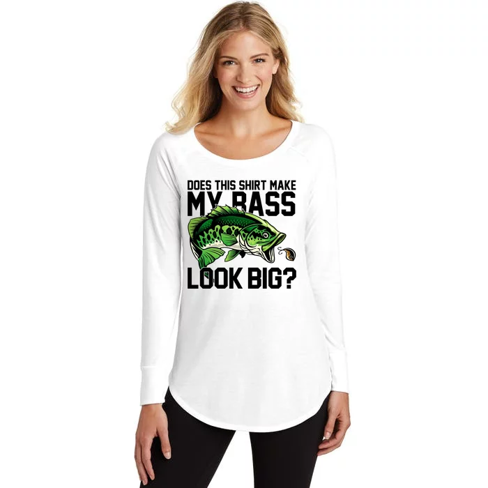 Does This Make My Bass Look Big Funny Fishing Women's Perfect Tri Tunic Long Sleeve Shirt