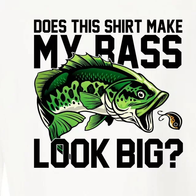 Does This Make My Bass Look Big Funny Fishing Cropped Pullover Crew