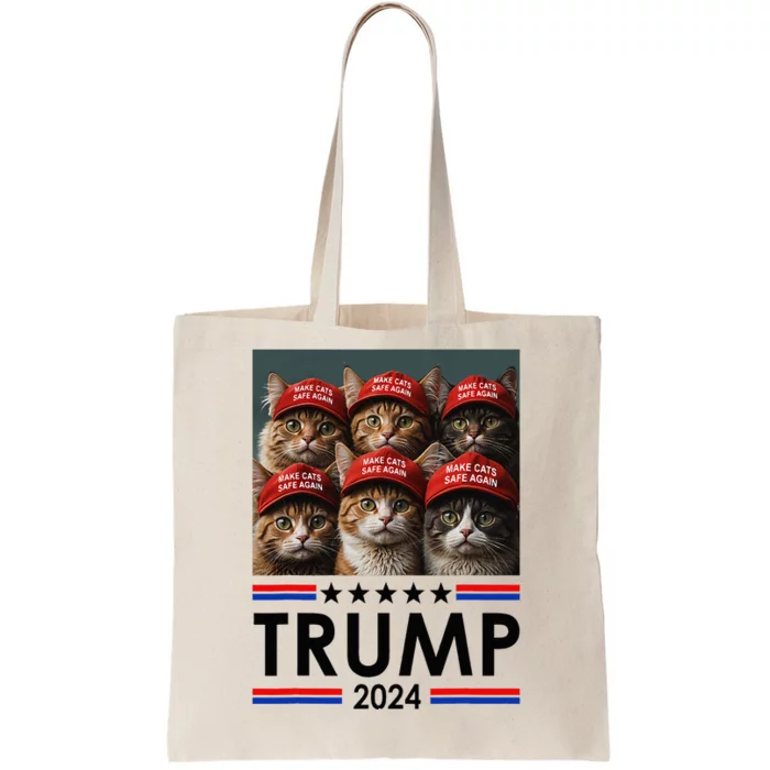 Donald Trump Make Cats Safe Again 2024 Debate Tote Bag