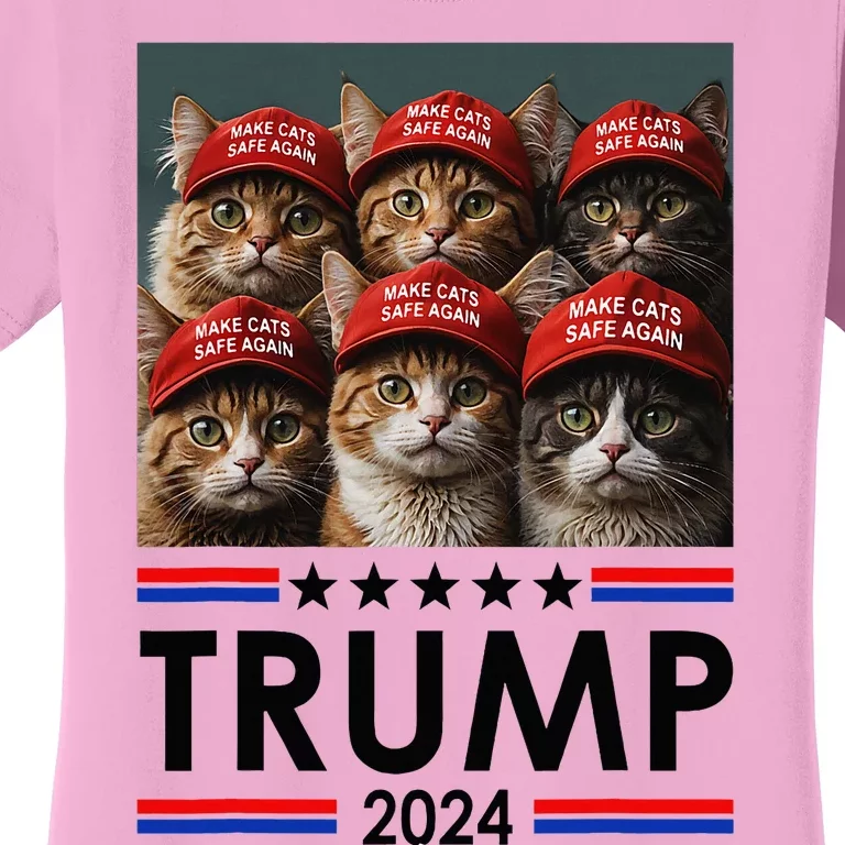 Donald Trump Make Cats Safe Again 2024 Debate Women's T-Shirt