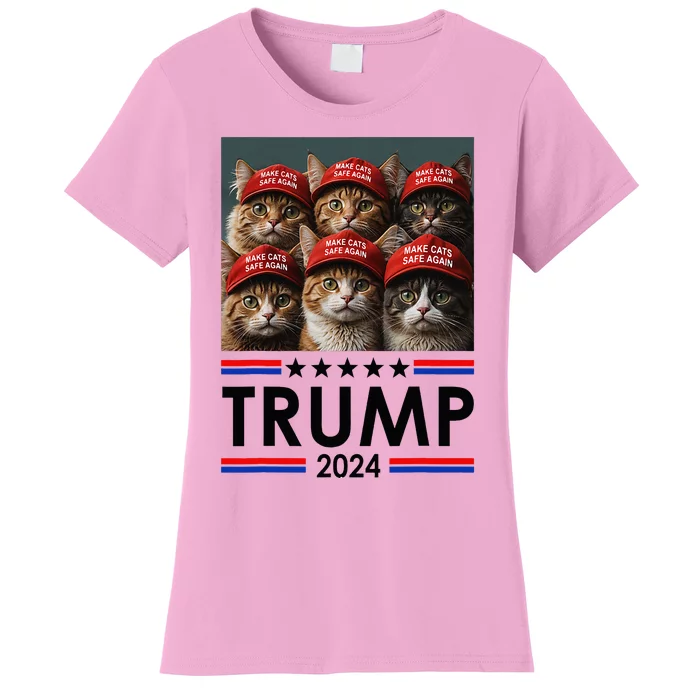 Donald Trump Make Cats Safe Again 2024 Debate Women's T-Shirt