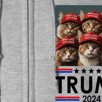 Donald Trump Make Cats Safe Again 2024 Debate Full Zip Hoodie