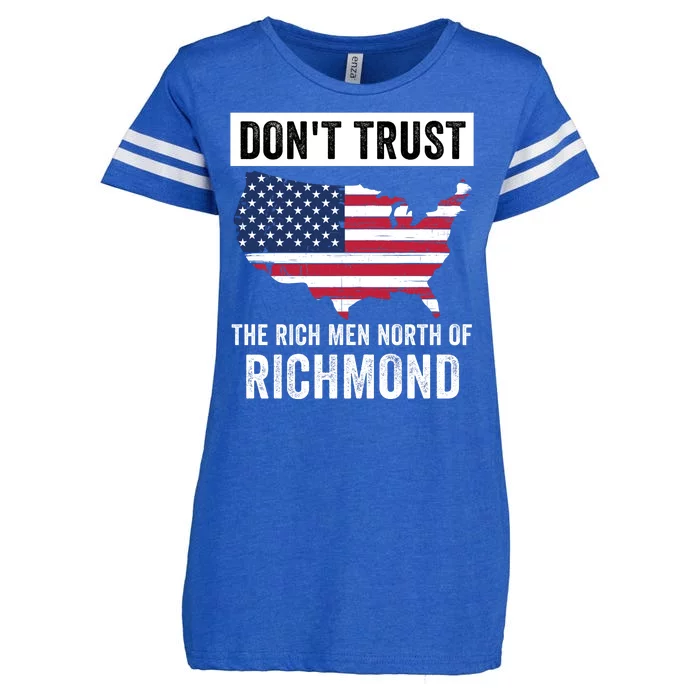 Dont Trust Men North Of Richmond Blue Collar Anthem USA Richmond Patriotic Enza Ladies Jersey Football T-Shirt