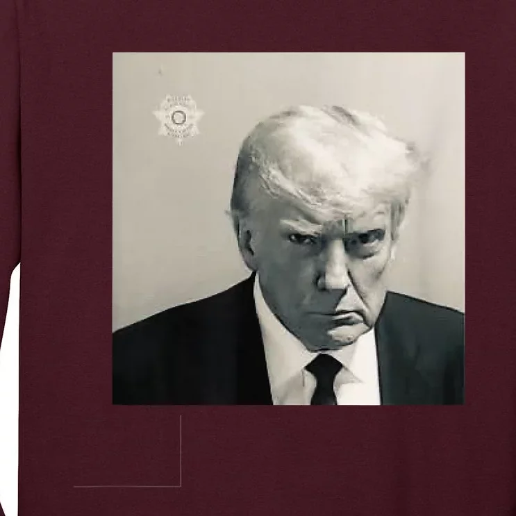 Donald Trump Mug Shot Republican Arrest President MAGA 2024 Tall Long Sleeve T-Shirt