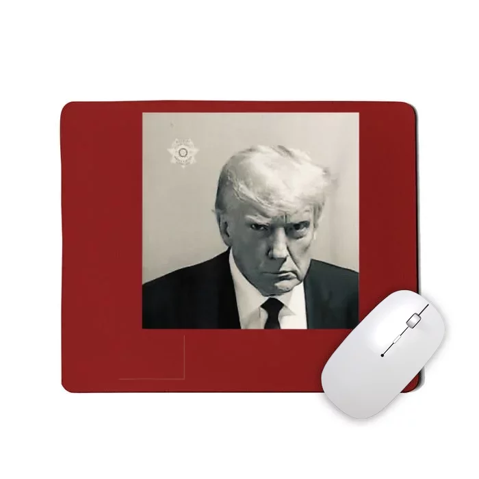 Donald Trump Mug Shot Republican Arrest President MAGA 2024 Mousepad