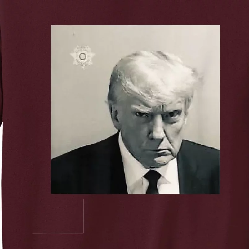 Donald Trump Mug Shot Republican Arrest President MAGA 2024 Tall Sweatshirt