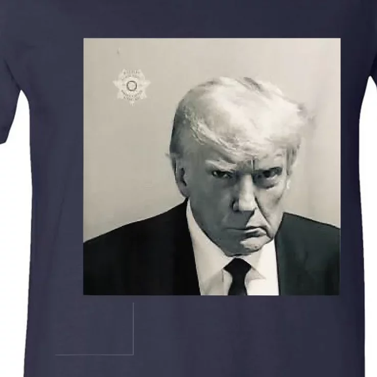 Donald Trump Mug Shot Republican Arrest President MAGA 2024 V-Neck T-Shirt