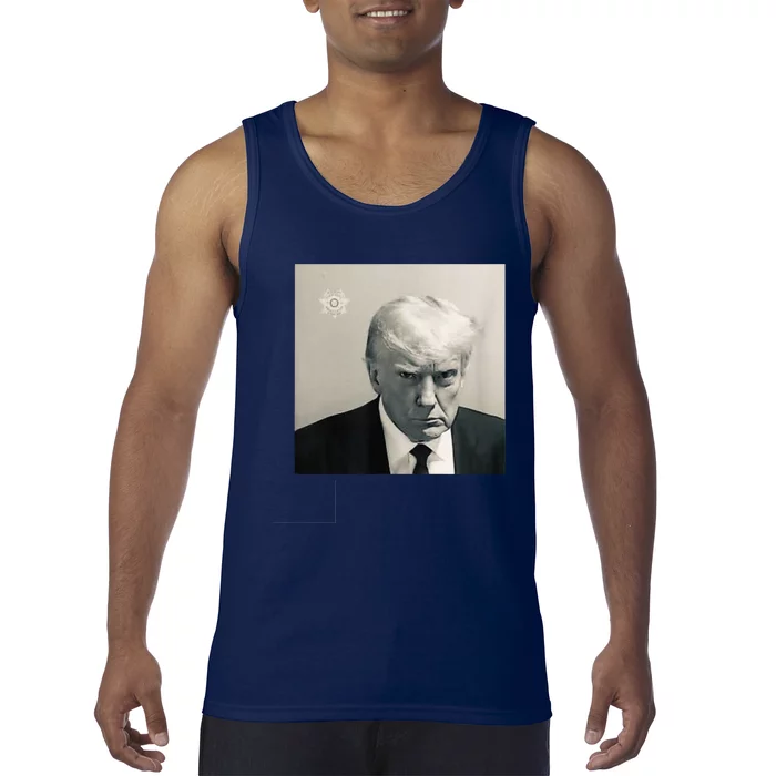 Donald Trump Mug Shot Republican Arrest President MAGA 2024 Tank Top