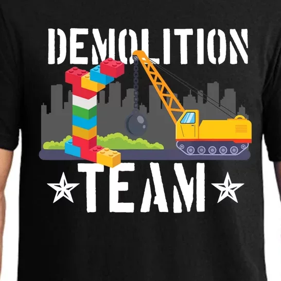 Demolition Team Master Builder Building Blocks Bricklayer Pajama Set