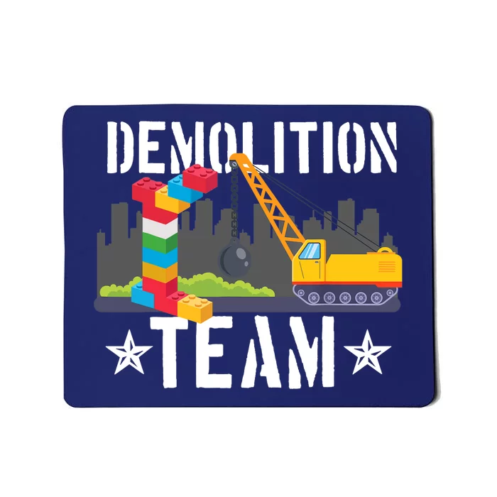 Demolition Team Master Builder Building Blocks Bricklayer Mousepad