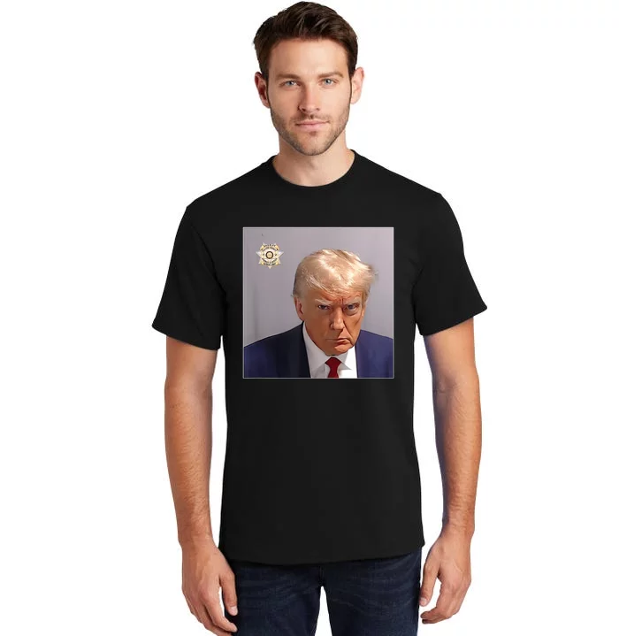 Donald Trump Mugshot | Trump Mug Shot Trending Tall T-Shirt