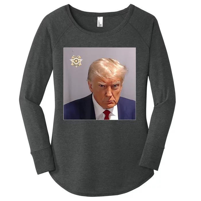 Donald Trump Mugshot | Trump Mug Shot Trending Women's Perfect Tri Tunic Long Sleeve Shirt