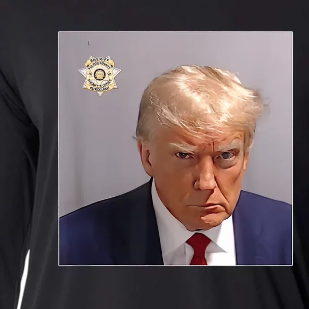 Donald Trump Mugshot | Trump Mug Shot Trending Cooling Performance Long Sleeve Crew