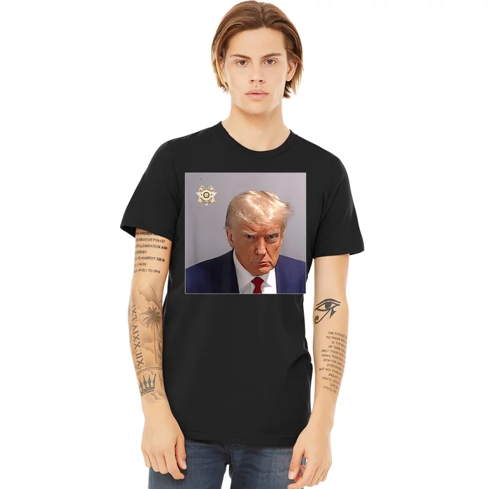 Donald Trump Mugshot | Trump Mug Shot Trending Premium T-Shirt