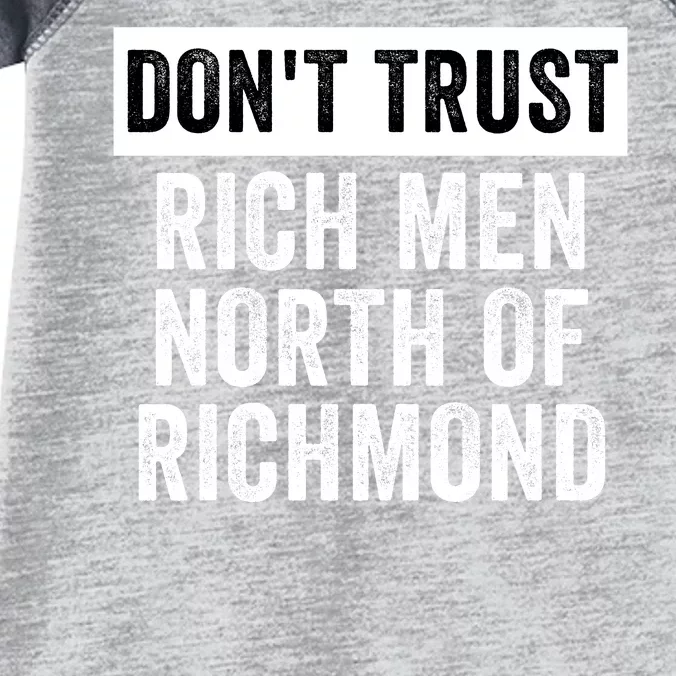 Dont Trust Men North Of Richmond Blue Collar Anthem Patriotic USA Richmond Infant Baby Jersey Bodysuit