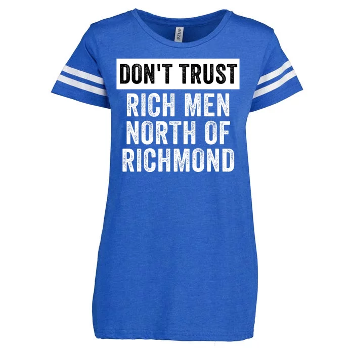 Dont Trust Men North Of Richmond Blue Collar Anthem Patriotic USA Richmond Enza Ladies Jersey Football T-Shirt