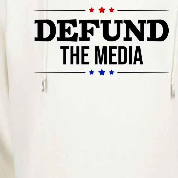 Defund The Media USA Womens Funnel Neck Pullover Hood