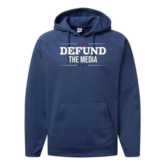 Defund The Media USA Performance Fleece Hoodie