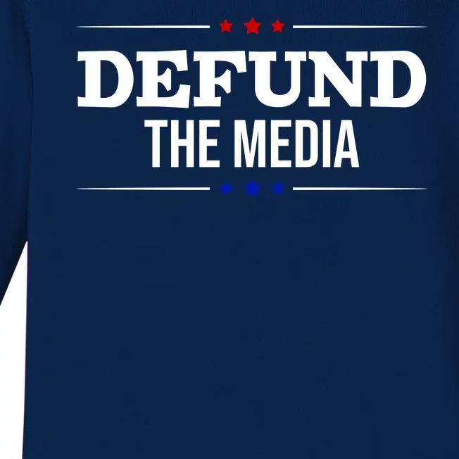 Defund The Media USA Baby Long Sleeve Bodysuit