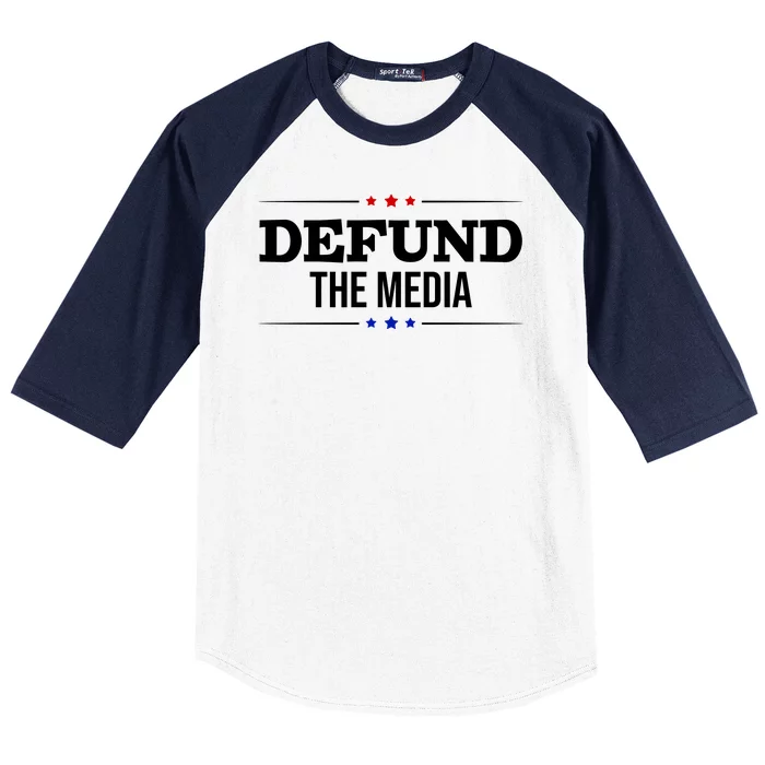 Defund The Media USA Baseball Sleeve Shirt