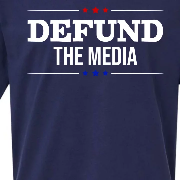 Defund The Media USA Sueded Cloud Jersey T-Shirt