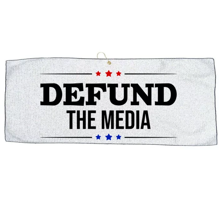 Defund The Media USA Large Microfiber Waffle Golf Towel