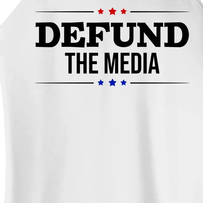 Defund The Media USA Women’s Perfect Tri Rocker Tank