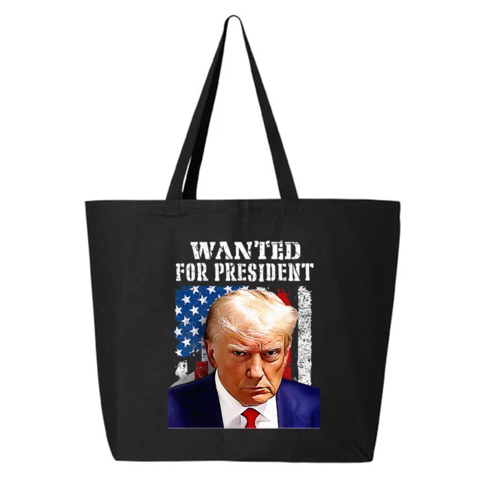 Donald Trump Mug Shot Wanted For U.S. President 2024 25L Jumbo Tote