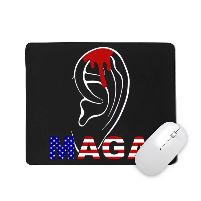 Donald Trump Maga Gun Shot To The Ear Mousepad