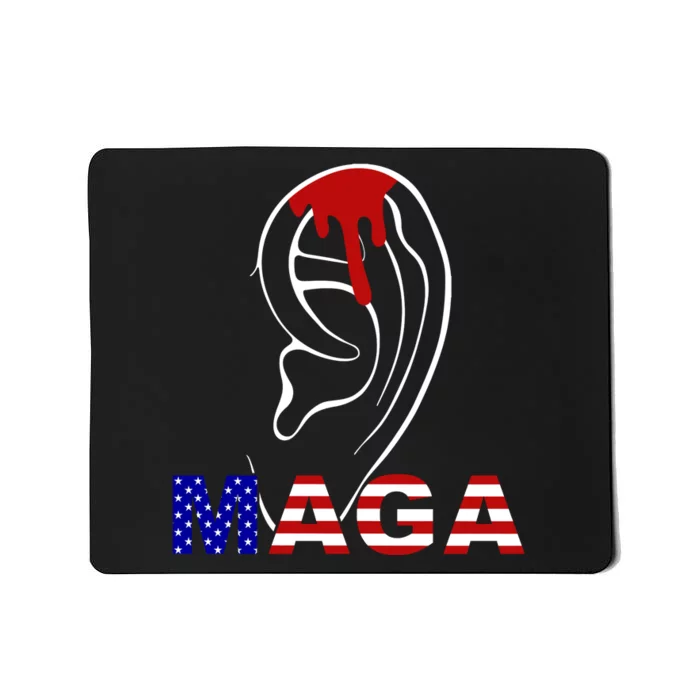 Donald Trump Maga Gun Shot To The Ear Mousepad